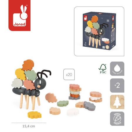 Janod Drewniana gra balansowa Mrówka Sweet Cocoon 2+