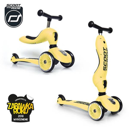 [OUTLET] Scootandride Highwaykick 1 Jeździk i Hulajnoga 2w1 1-5 Lat Lemon