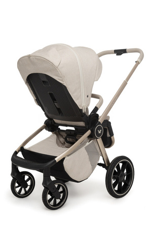 Muuvo Quick Boho Wózek Głęboko-Spacerowy Beige + Cybex Aton B2 i-Size Fotelik Samochodowy 0-13kg + Baza One Volcano Black