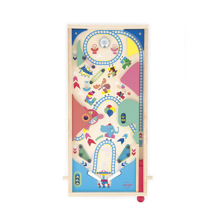 Janod Gra zręcznościowa drewniana Pinball Applepop 5+