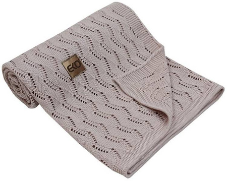 Kocyk Dzianinowy Bambusowy PLE-77 Pudrowy Róż