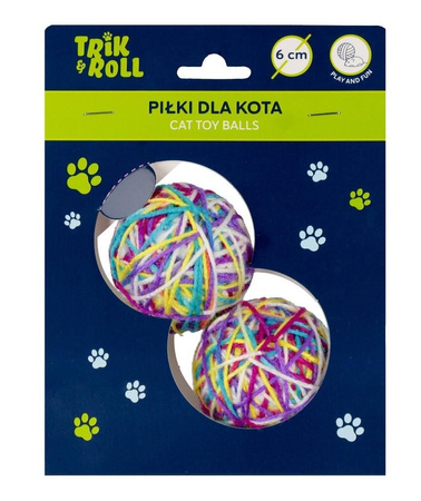 Trik&Roll Zabawka dla Kota Piłka 2 szt 6cm