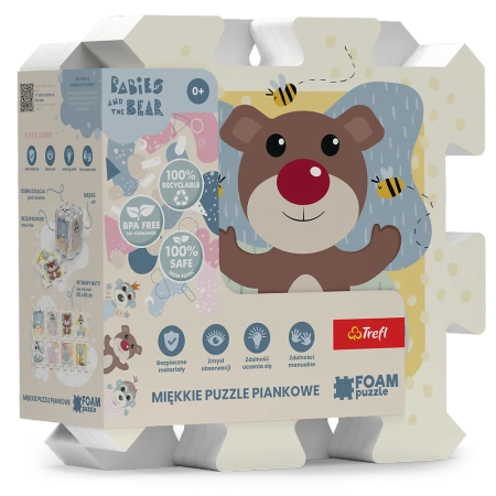 Trefl Puzzle Układanka Puzzlopianka - Bobaski i Miś