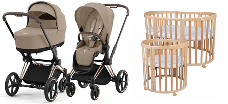 Cybex Priam 4.0 Wózek Głęboko-Spacerowy + Łóżeczko Waldin 7w1
