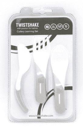 Twistshake Zestaw Sztućców Dziecięcych 6m+ Pastel Grey