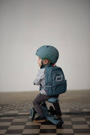 Scootandride Highwaykick 1 Jeździk i Hulajnoga 2w1 1-5 Lat + Scootandride Kask S-M Blueberry