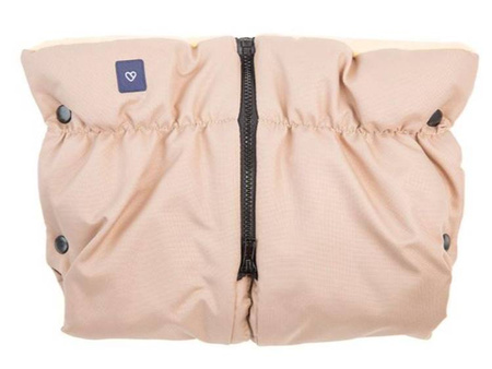 Zaffiro Mufki Do Wózka Dwuczęściowe Wełna Beżowy Ciemny