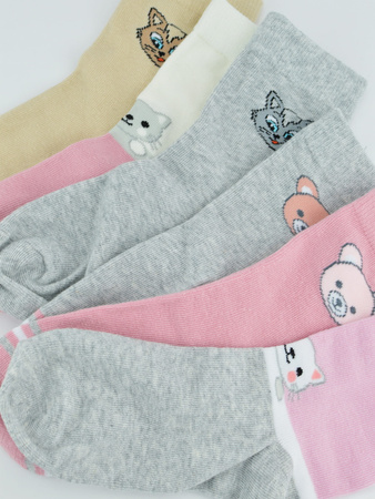 Noviti  Skarpety Bawełniane Wzorzyste Dziewczęce Rozmiar 35-38 Mix