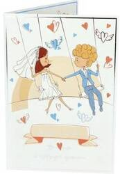 Kotek Karnet Ślub Rysunkowy