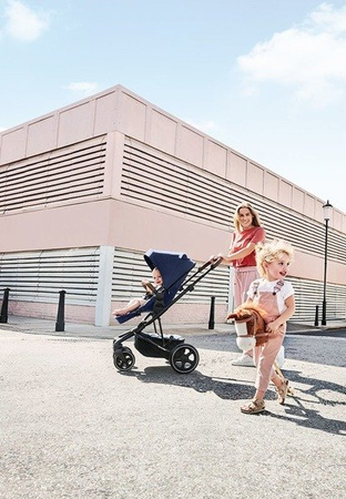 Easywalker Harvey 2  Premium Wózek Spacerowy  Sapphire Blue  (zawiera stelaż, siedzisko z budką, pałąk, folię przeciwdesz. i adapter wysokości) Sapphire Blue