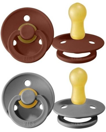 Bibs Smoczek Uspokajający Kauczukowy r. S 2-Pack  RUST&SMOKE