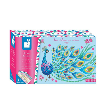 Janod USZKODZONE OPAKOWANIE Zestaw artystyczny Czarodziejskie cyrkonie Piękne ptaki 7+
