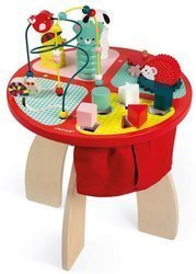 Janod Stolik Edukacyjny Drewniany Duży Baby Forest