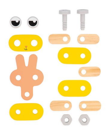 Janod Drewniane zwierzątka do składania Brico'Kids 3+