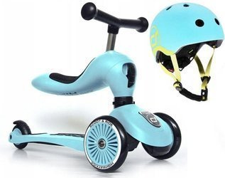 Scootandride Highwaykick 1 2w1 Jeździk i Hulajnoga 1-5 Lat + Kask XXS-S Dla Dzieci 1-5 Lat Blueberry