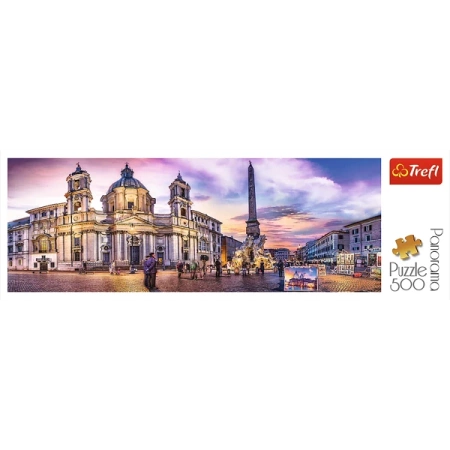 Trefl Puzzle 500 Panorama Piazza Navona Rzym 