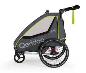 Qeridoo Qupa 2 Przyczepka Rowerowa Lime