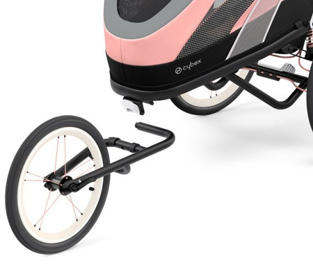 [OUTLET] Cybex Zeno Siedzisko Przyczepki Do Biegania Do Roweru Cybex Sports  Silver Pink