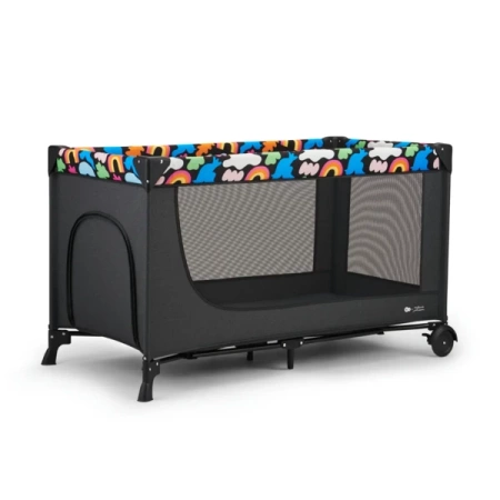 KinderKraft Joy 2  Łóżeczko Turystyczne Happy Shapes