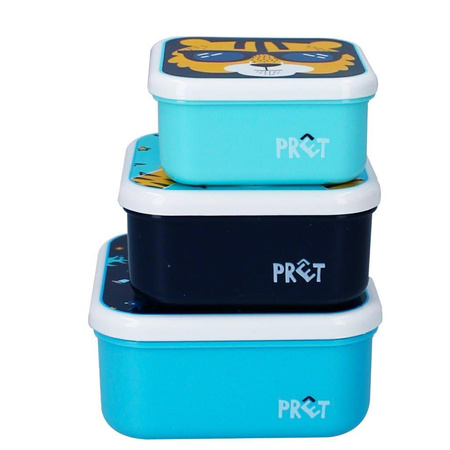 Pret Snack box śniadaniówka 3w1 Tiger Blue
