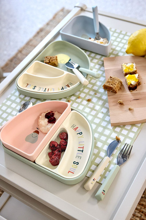 Lassig Zestaw sztućców ze stali nierdzewnej z silikonową rączką 3 el. Happy Fruits Cherry