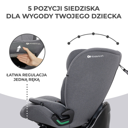Kinderkraft Oneto 3 I-Size Fotelik Samochodowy 9-36 kg Cool Grey