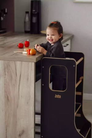 Baby Wood Slim M Kitchen Helper Czarny 