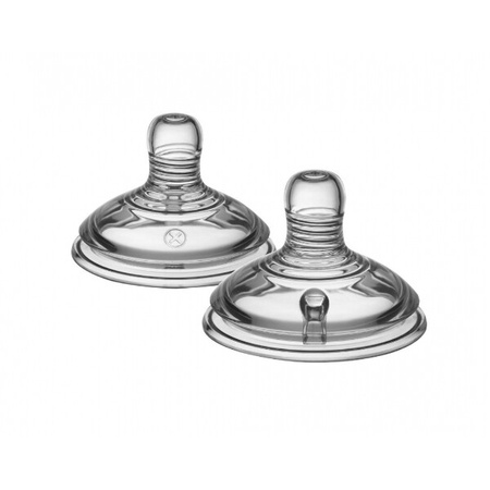 Tommee Tippee Smoczek Silikonowy Do Butelki 2szt. 0+ Wieloprzepływowy