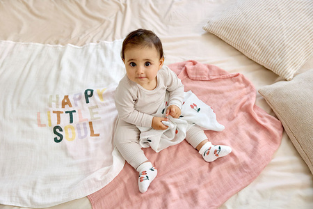 Lassig Bambusowa pieluszka otulacz Zestaw 3 szt. 80x80cm Happy Fruits cherry