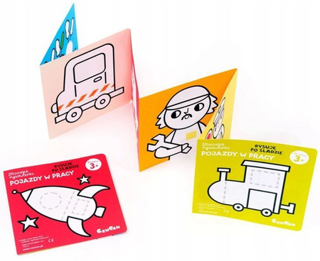CzuCzu Dluuugie rysowanki. Pojazdy w pracy. Rys. po śladzie 3+