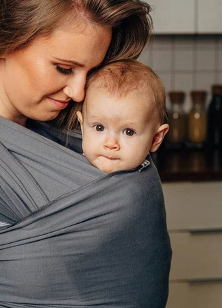 LennyLamb Chusta Do Noszenia Dzieci Elastyczna Antracyt Rozm Standard 5.0 m 100% bawełna