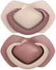 Canpol Babies Smoczek Silikonowy 0-6 mcy Symetryczny Pure Color 2 szt 22/655 Pink