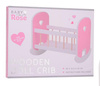 Joueco Drewniana kołyska Baby Rose dla lalek 35-45 cm