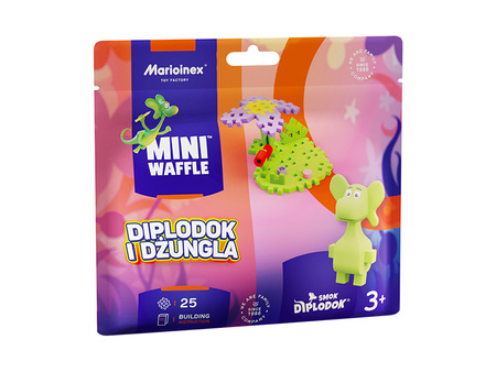 Marioinex Mini Waffle 25el Smok Diplodok i Dżungla