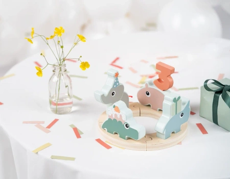 Done by Deer Zabawka Drewniana Urodziny Celebration