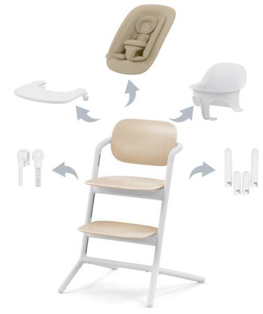 Cybex Lemo Krzesełko Bujaczek Zestaw 5w1 Sand White