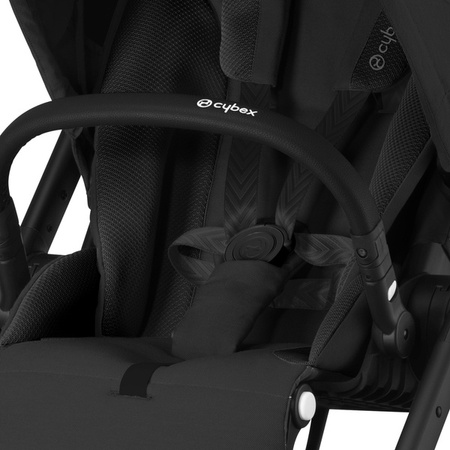 Cybex Balios S Lux Wózek Głęboko-Spacerowy Moon Black 2023 Rama Czarna + Cybex Aton B2 i-Size 0-13kg + Baza One Volcano Black