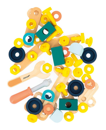 Janod Zestaw konstruktora 50 elementów Brico'kids 3+
