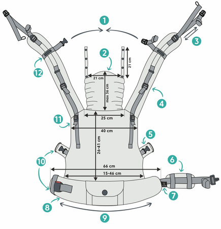 LennyLamb Moje Pierwsze Nosidełko LennyUpGrade PRO, Splot Jodełkowy, 100% Bawełna , Rozmiar Standard - Mała Jodełka Szara