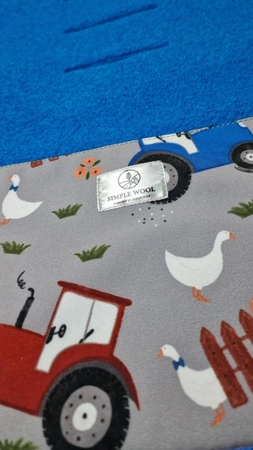 Simple Wool Uni Merry Wkładka Termoaktywna Antypotowa Do Wózka Sky Blue Traktory
