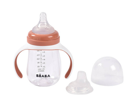 Beaba Butelka treningowa 2 w 1 tritanowa 210 ml Terracotta
