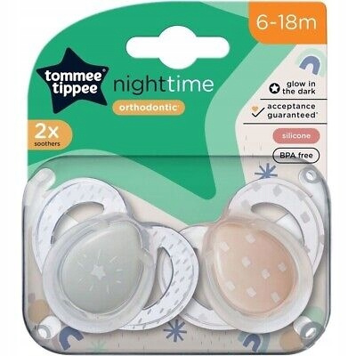 Tommee Tippee Smoczek Uspokajający Ctn Night 2x 6-18m 43336264