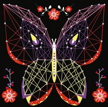 Janod String Art Zestaw Kreatywny Przeplatanka 3D Zwierzęta 8+