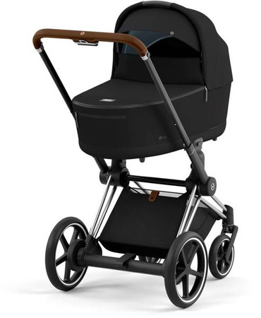 Cybex e-Priam 4.0 Rama ze Stelażem Siedziska + Gondola Wózek Głęboki Eco Onyx Black