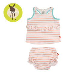 Lassig Kostium do pływania dwuczęściowy z wkładką chłonną Sailor peach  UV 50+