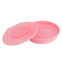 Twistshake Talerz z Pokrywką dla Dzieci od 6 m+ Różowy
