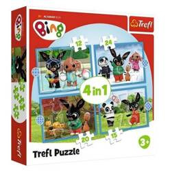 Trefl Puzzle 4w1 Wesoły Bing