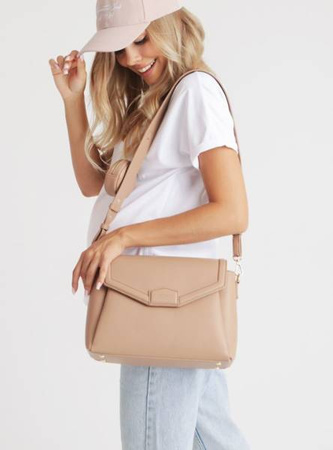Joissy Torebka Crossbody I Organizer Do Wózka 2w1 Dla Mamy Midi Blush Beige