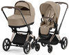 Cybex Priam 4.0 Wózek Głęboko-Spacerowy + Cloud T i-Size Fotelik Samochodowy 0-13kg Plus Cozy Beige
