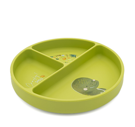 Sassi Talerz silikonowy z przyssawką Dinozaur
